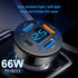 4 Ports USB Car Charger Adapter, Auto Portable PD 3.1/QC 3.0 Fast Charge Cigarette Lighter with Flush Fit Charging Plug, Compatible with iPhone 14...