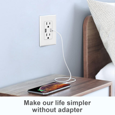NEMA 6-50R 14-50R Receptacle Outlet 50 Amp Flush Mounting with Wall Plate, 2 Pole, 3 Wire 125/250V, Heavy Duty Commercial Industrial Grade UL List...