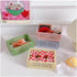 Mini folding plastic storage box Student desktop organizer Pocket Tape Stationery skincare small storage basket (2PCS, Blue&Pink)...