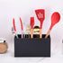 WuGeShop Heightened Kitchen Utensil Holder, Wooden Silverware Caddy, Cutlery Organizer with 3 Compartments, Great Cutlery Holder - Ideal for Kitch...