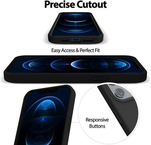 GOOSPERY Liquid Silicone Case for iPhone 12 Pro Max Case (6.7 inches) Silky-Soft Touch Full Body Protection Shockproof Cover Case with Soft Microf...