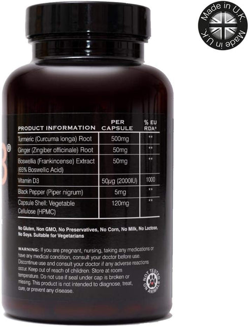 Allevi8 - Ayurvedic Medicine, Frankincense, Turmeric, Ginger, Black Pepper, Vitamin D3. 2 Months Supply in one tub. These Powerful Herbs were Used...