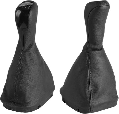 Gear Shift Knob Boot, 6 Speed Auto Gear Shift Knob Gaiter Gear Stick Gaiter Boot Cover Replacement for Benz C Class W203 S203...