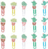 CRASPIRE 80Pcs Cactus Plants Paper Clips Cute Binder Paperclips Clamps with Clear Box Bookmarks Metal Planner Memo Dispenser for Office Supplies S...