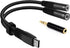 USB C Microphone Adapter, USB Type C to 3.5mm Combo Headphone Jack Audio Mic Adapter Y Splitter for Mac Book Pro, i-Pad Pro 2018/2020, OnePlus 7 P...
