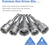 Mesee 10 Pieces 1/4 Inch Hex Shank Magnetic Power Impact Nut Driver Set Hex Socket Nut Setters Driver Drill Bits 6-15 MM Drive Wing Nut Driver Soc...