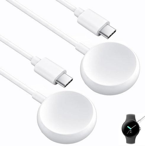 2PCS USB C Watch Charger Cable for Google Pixel-Watch, Magnetic Replacement Charging Cable Cord Stand for Google Pixel Smartwatch, 3.3FT......