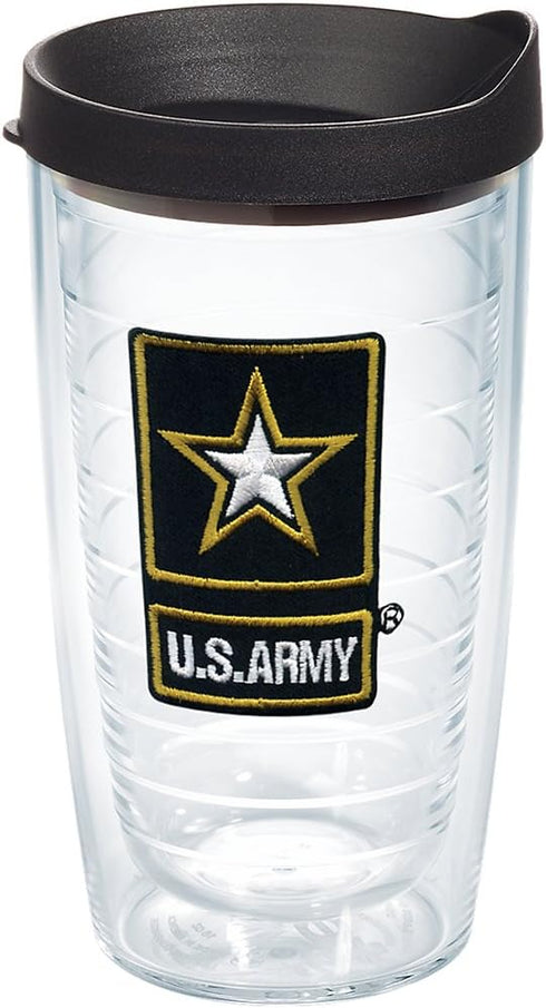 Tervis Made in USA Double Walled Army Gold Star Logo Insulated Tumbler Cup Keeps Drinks Cold & Hot, 16oz, Classic...