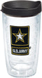 Tervis Made in USA Double Walled Army Gold Star Logo Insulated Tumbler Cup Keeps Drinks Cold & Hot, 16oz, Classic...