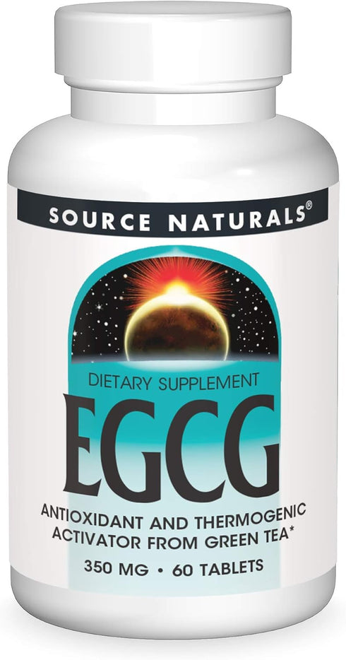 Source Naturals EGCG, Antioxidant and Thermogenic Activator from Green Tea, 350mg - 60 Tablets...