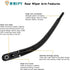 Rear Windshield Wiper Arm Blade Set 5140654AA for Dodge Magnum 2005-2008, for Dodge Nitro 2007-2009, for Chrysler 300C 2005-2008...