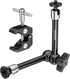 NEEWER 9.8"/25cm Adjustable Magic Arm with Super Clamp, 1/4" & 3/8" Threads, 1/4" Screws for Flash/LED Light/Microphone/Monitor, Compatible with S...