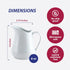 HIC Kitchen Creamer Pitcher with Handle, Fine Porcelain, 8-Ounce...