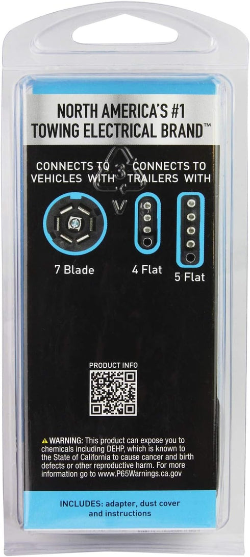 Hopkins Towing Solutions 47385 Multi-Tow 7 Blade to 5 Flat and 4 Flat Adapter...