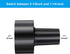 2 Pieces WS25011A 2-1/2-Inch to 1-1/4-Inch Universal Vacuum Hose Adapters Dry Wet Vacuum Adapter in Black Vacuum Cleaner Adapter Replacement Acces...