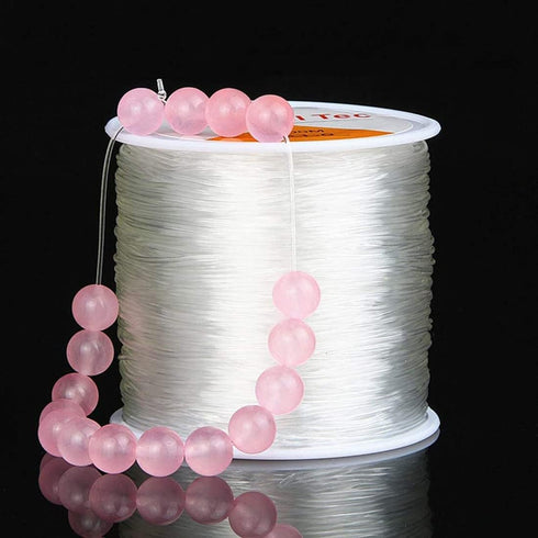 0.8mm Elastic Stretch Thread for Bracelets, 3 Rolls Elastic Bead Cord, Stretchy Bracelet String Crystal String Bead Cord for Bracelet, Beading and...