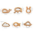 12-Pcs Baby Teether Toys,Wooden Teethers for Babies - Wooden Animal Toys, Teething Rings, Toddler Chew Toys?Baby Teething Rings and Wooden Teether...