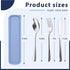 HANSGO 3PCS Portable Utensils Set with Case, Travel Cutlery Set Stainless Steel Utensils Reusable Silverware for Lunch Camping School Picnic Offic...