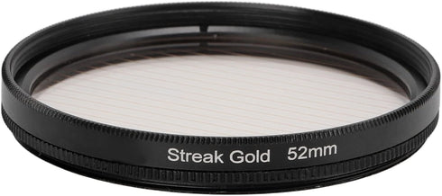 Gold Streak Anamorphic Effect Filter UHD Optical Glass Waterproof Scratch Resistant for Camera Lens Gold Streak Effect Filter,(52mm/2.0in)...