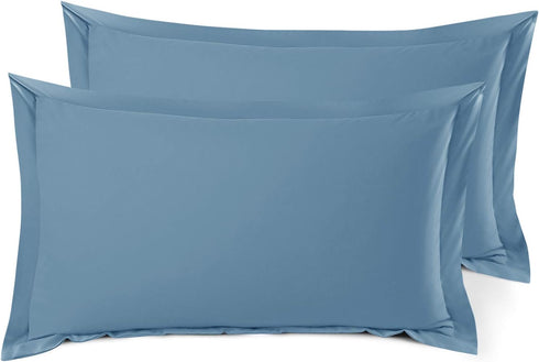 Nestl Soft Pillow Shams Set of 2 - Double Brushed Microfiber Pillow Covers - Hotel Style Premium Bed Pillow Cases, with 1.5” Decorative Flange, Ki...