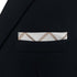 S&W SHLAX&WING Pocket Square for Men Suits Beige with Brown Satin Checks Prom Party Wedding...