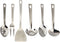 Darware Complete Serving Set (6-Piece, Silver); w/Pasta Server, Fork, Slotted Spoon, Ladle, & Cake/Casserole Server...