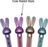 Maydahui 24PCS Retractable Rabbit Ballpoint Pen Colorful Crystal Quicksand Pen Cute Animal Gem Pen Black Ink for Girls School Party...