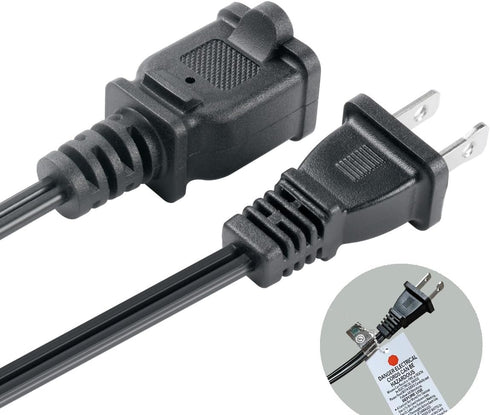 VSEER 2 Prong Extension Cord US AC 2-Prong Male and Female Power Cable SPT2 16AWG 13A/125V, USA Outlet Saver Power Extension Cord Cable for NEMA 5...