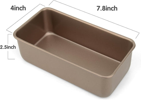7.8inch Nonstick Loaf Pan, Classic Bakeware Bread Pan, 1.5 lb Dough Capacity Bakeware for Baking Bread, Champagne...