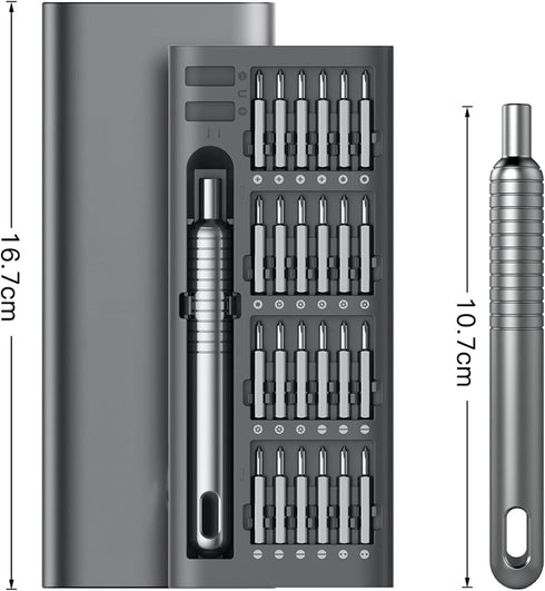 Precision Screwdriver Set,51 in 1 Multi-Bit Screwdriver with 48 Pcs Mini Screwdriver Bits - Magnetic Screwdriver Phillips Hex Torx Square Slotted ...