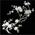 4 Pcs Big Plum Blossom Blossom Iron On Patches Embroidery Flower Appliques 14.1"x7.5" (36x19cm)(Classic White)...