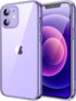 JETech Case for iPhone 12 Mini 5.4-Inch, Non-Yellowing Shockproof Phone Bumper Cover, Anti-Scratch Clear Back (Deep Purple)...