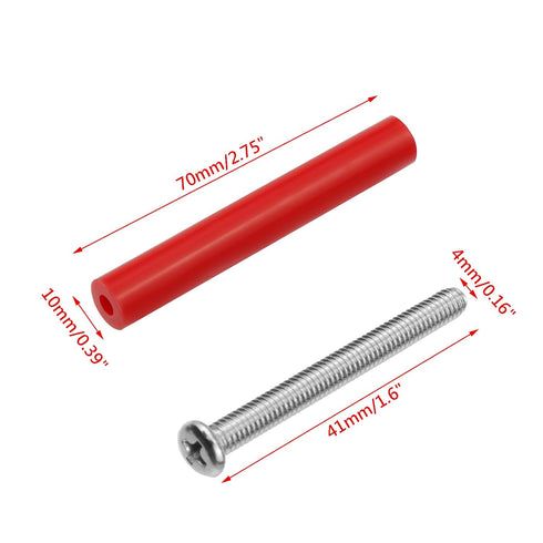 20 Set Electrical Outlet Screw Spacers Kit Electrical Outlet Box Extender 20 Pcs 2 3/4 inch Switch and 20 Pcs Outlet Straight Screws(Red)...