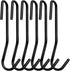 12 Pack Heavy Duty S Hooks, Black Pot Rack Holder Hanger Hooks Wire Shelf Hooks for Hanging Kitchen Utensils, Pots, Pans, Clothes, Towels, Plants ...