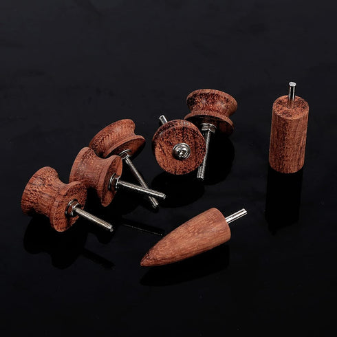 7 Leather Burnisher Pointed Tip, Stlye Rosewood Leather Burnishing Tool, Burnisher Creaser Electric Polished Head DIY Leather Tools, Slicker Point...