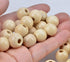 AD Beads Wood Spacer Loose Wooden Craft Beads Big Hole Beads Assorted for Necklace Bracelet Craft Making Decoration (12x14mm 100pcs, Natural Colou...