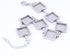 Reidgaller 5pcs Stainlesss Steel Bracelet Making Kit Fit 10mm Square Cabochon Bracelet Bezel Tray Blanks DIY Jewelry Accessories...