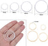 80pcs 15mm/20mm/25mm/30mm Earrings Beading Hoop Earring Findings Brass Round Circle Charms Open Bezel Pendant Frame for DIY Jewelry Earrings Makin...