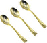24PCS Plastic Gold Mini Spoons, Disposable Dessert Spoon, Tasting Spoons, Plastic Cutlery for Desserts, Sampling, Appetizers, Catering, Parties, D...