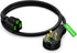 Maximm Flat Plug Extension Cord 2 ft with Slim Space-Saving Plug Design, Low Profile Extension Cord 14AWG (Black)...
