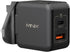 MINIX NEO P1 Mini 33W PPS 2-Port GaN Charger 1 USB-C Port Fast Charger, 1 USB-A Port Quick Charger 3.0. Compatible with iPhone 8-15 Series, Galaxy...