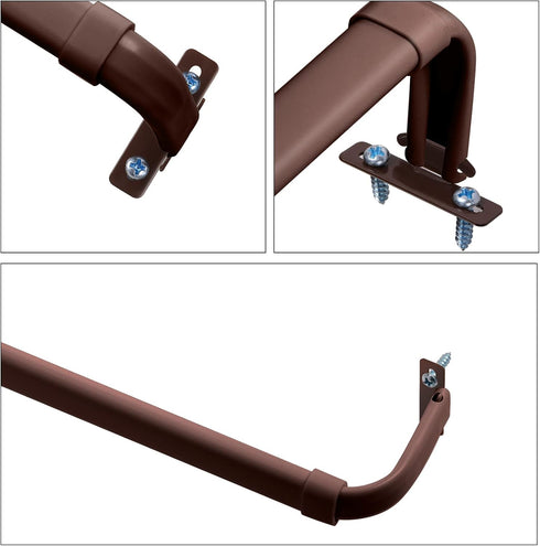 Sratte Curtain Rod Bracket Curtain Rod Single Bracket Curtain Hardware Brackets Spreader Wall Bracket Hooks with Screws Window Hardware Rod Holder...