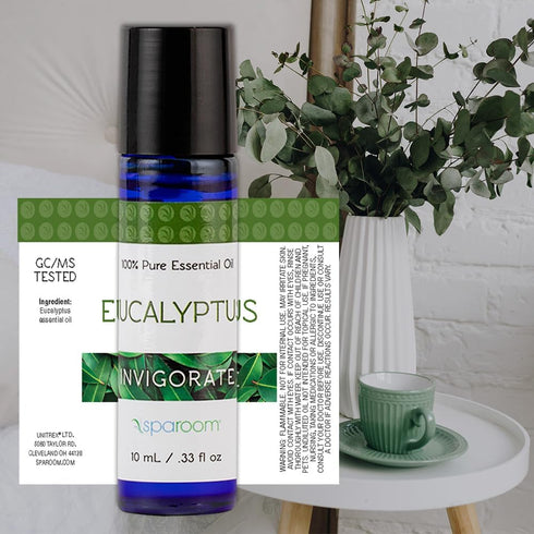 SpaRoom Aromatherapy 100% Pure Essential Oils for Diffusers and Air Freshners, Invigorate Eucalyptus, 10 mL...