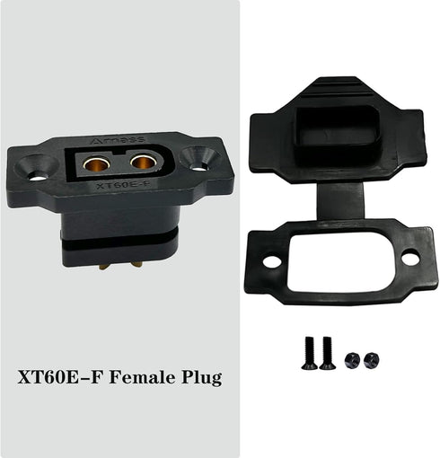 10pcs XT60E-F Female Plug XT60h XT60 Male Bullet Connector with PVC Protective Sleeve Dust Cap for RC Aircraft Drone Accessories (Black)...