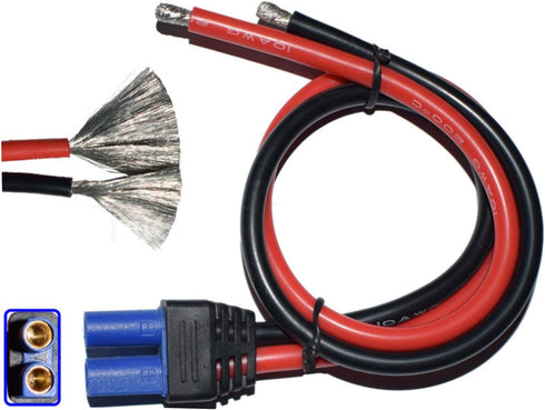 EC5 Female Connector, 10AWG Battery Charge Lead Adapter Cable 38 cm / 1.2 ft...