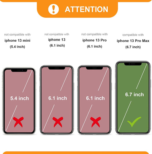 Bocasal RFID Blocking Wallet Case for iPhone 13 Pro Max, Adjustable Crossbody Zipper Purse with Kickstand and Detachable Wrist Strap, PU Leather F...