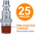 SUNGATOR 1/4-Inch NPT Male Industrial Air Plug, 1/4'' Pneumatic Plugs, Air Hose Fitting, 1/4'' Quick Connect Air Fitting, Air Hose Repair Plug Kit...