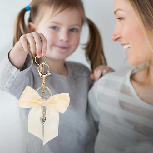 Bow Keychain Ribbon Keychain Charm Bowknot Keyring Bowknot Keychains Bow Bag Charm Decorative Purse Charms for Women...