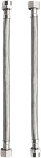 2 Pcs Braided Water Supply Lines Stainless Steel Faucet Line Connector 1/2 FIPx1/2 FIP Flexible Faucet Line Connector(12 Inch)...