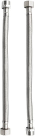 2 Pcs Braided Water Supply Lines Stainless Steel Faucet Line Connector 1/2 FIPx1/2 FIP Flexible Faucet Line Connector(12 Inch)...